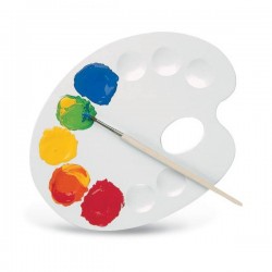 TAVOLOZZA OVALE PER DIPINGERE 10FORI