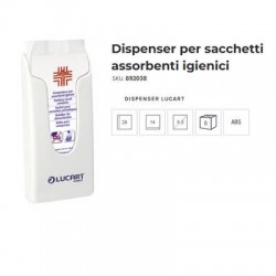 DISPENSER DA MURO SACCHETTI PER ASSORBENTI PVC