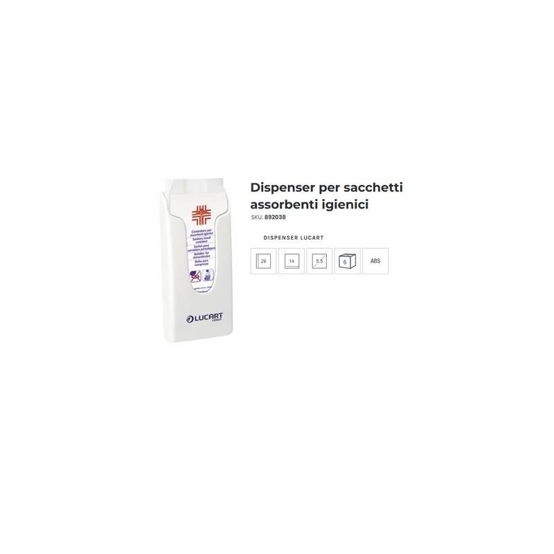DISPENSER DA MURO SACCHETTI PER ASSORBENTI PVC