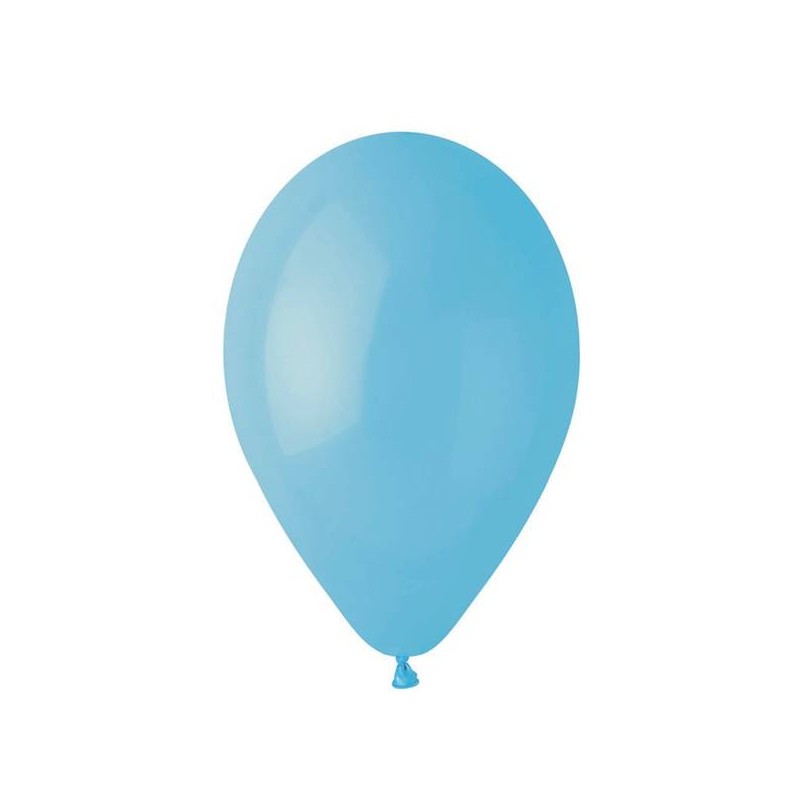PALLONCINI LATTICE MEDIUM 10 25pz CELESTE BABY