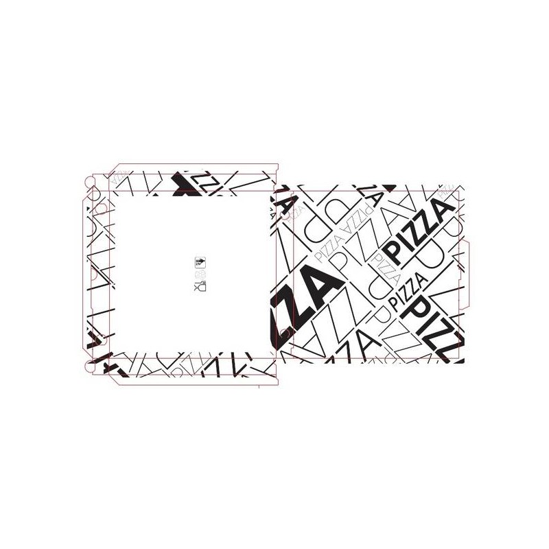 SCATOLE PIZZA 32,5 x 32,5 H3 v.v.v. PIZZAPIZZA NERO 100pz
