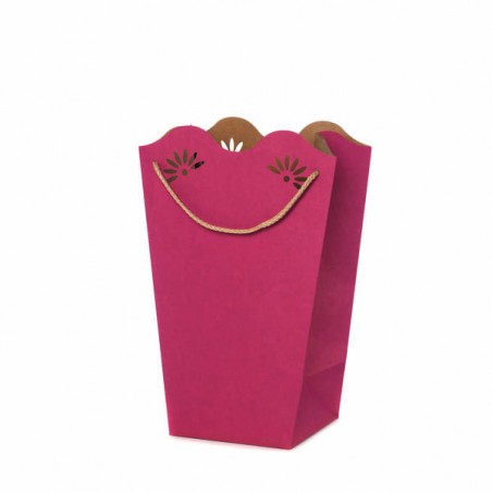SHOPPER CARTA DAISY KRAFT 18x19+11x12cm 04-CICLAMINO