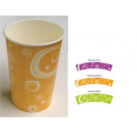 BICCHIERI IN CARTONCINO 45W-18 400cc VINTAGE VIOLA 50pz