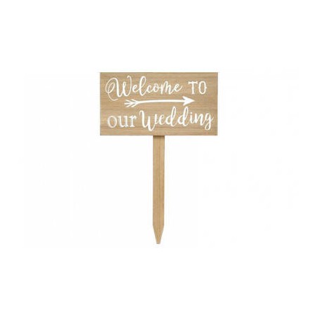 CARTELLO LEGNO 40x60 WEEDING WELCOME