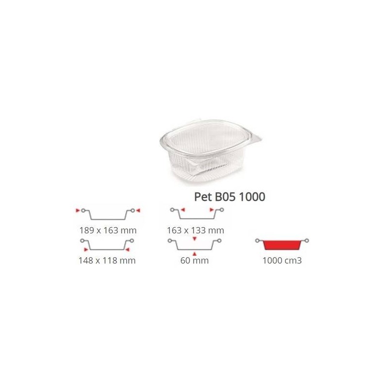 OVALINO PET 1000CC 50PZ B05 CONTITAL
