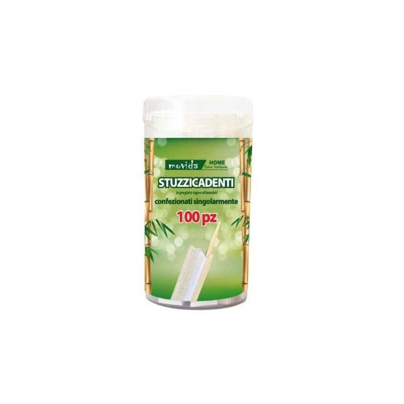 STUZZICADENTI BAMBOO IMBUSTATO SING. 100pz
