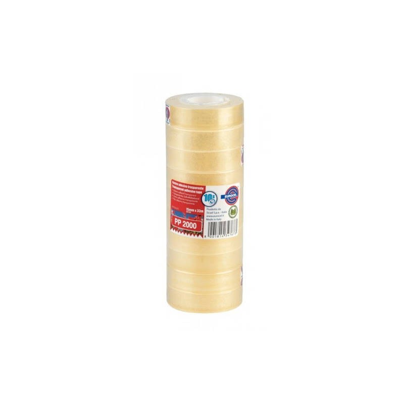 NASTRO ADESIVO PP2000 mm15x33mt TRASPARENTE 10pz