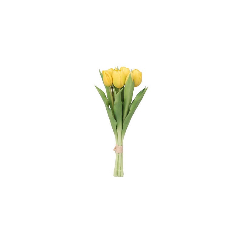 BOUQUET TULIP 7 TULIPANI GIALLI 31cm