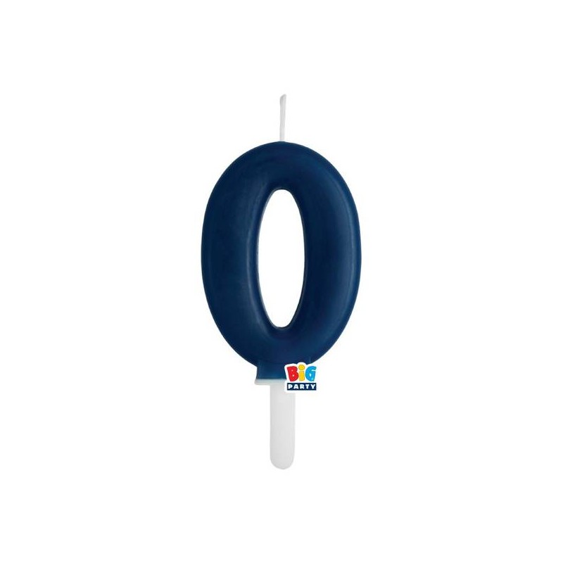 CANDELINA NUMERO 0 TINY PULMP BLU NAVY 7cm
