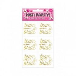 TATUAGGI TEAM BRIDE TEAM SPOSA 5x5cm 6pz