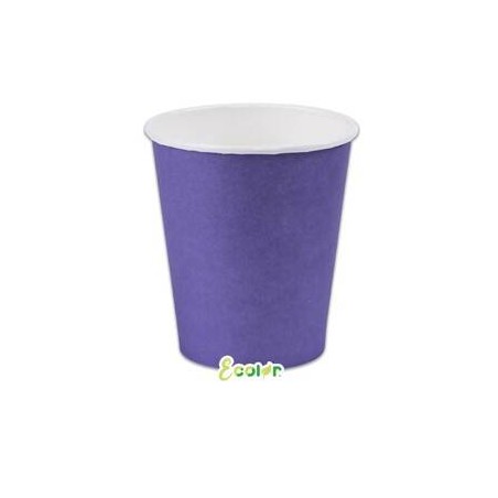 BICCHIERI 200cc ECOLOR BIODEGRADABILI LAVANDA 25pz
