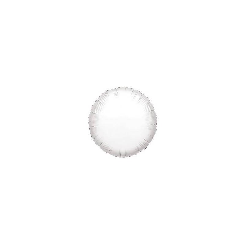 PALLONE MYLAR TONDO 18'' 45cm BIANCO RC