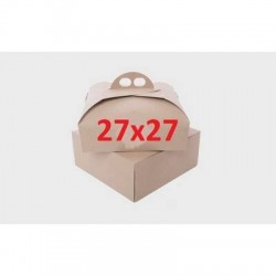SCATOLA PORTA TORTA QUADRATA MIS.27x27x7 ECOLIFE