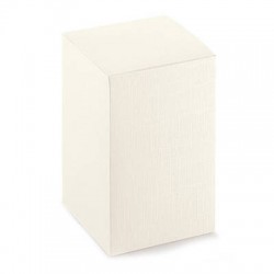 SCATOLA PIEGHEVOLE 10x10x16cm SETA BIANCO 10pz