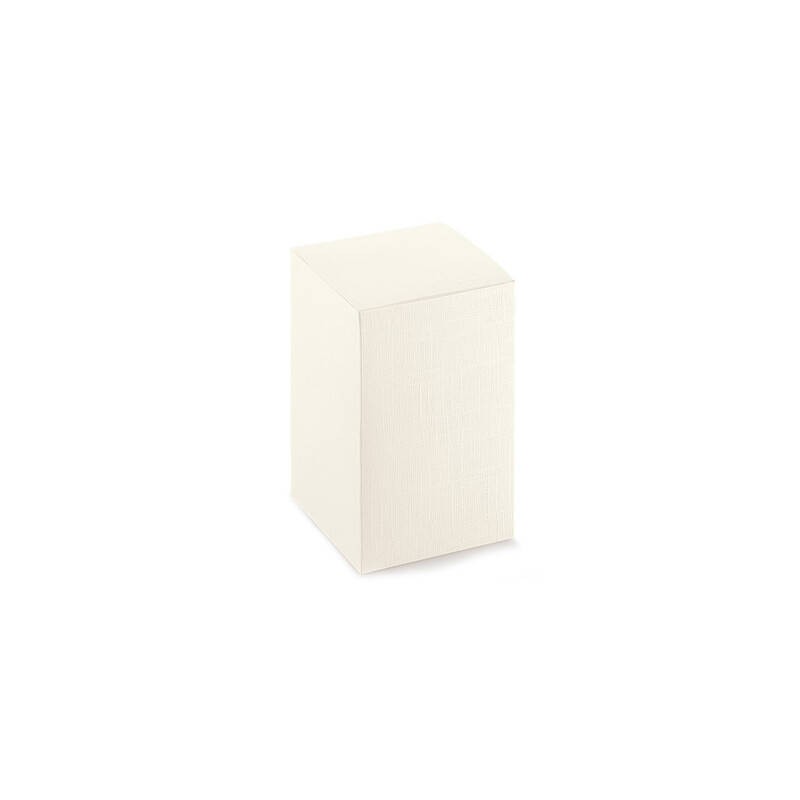 SCATOLA PIEGHEVOLE 10x10x16cm SETA BIANCO 10pz