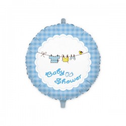 PALLONE MYLAR TONDO BABY SHOWER BOY 45cm
