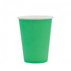 BICCHIERI 200cc ECOLOR BIODEGRADABILI VERDE 25pz