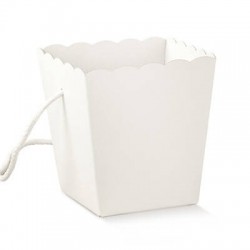 VASO IN CARTONCINO 15x15x18cm FIBRA BIANCO