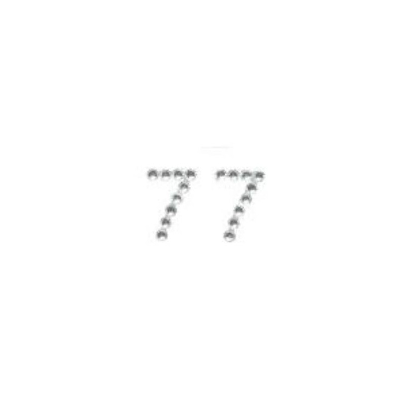 NUMBER 7 DIAMONDS STICKERS 9X12cm 25pz