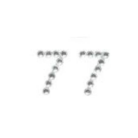 NUMBER 7 DIAMONDS STICKERS 9X12cm 25pz