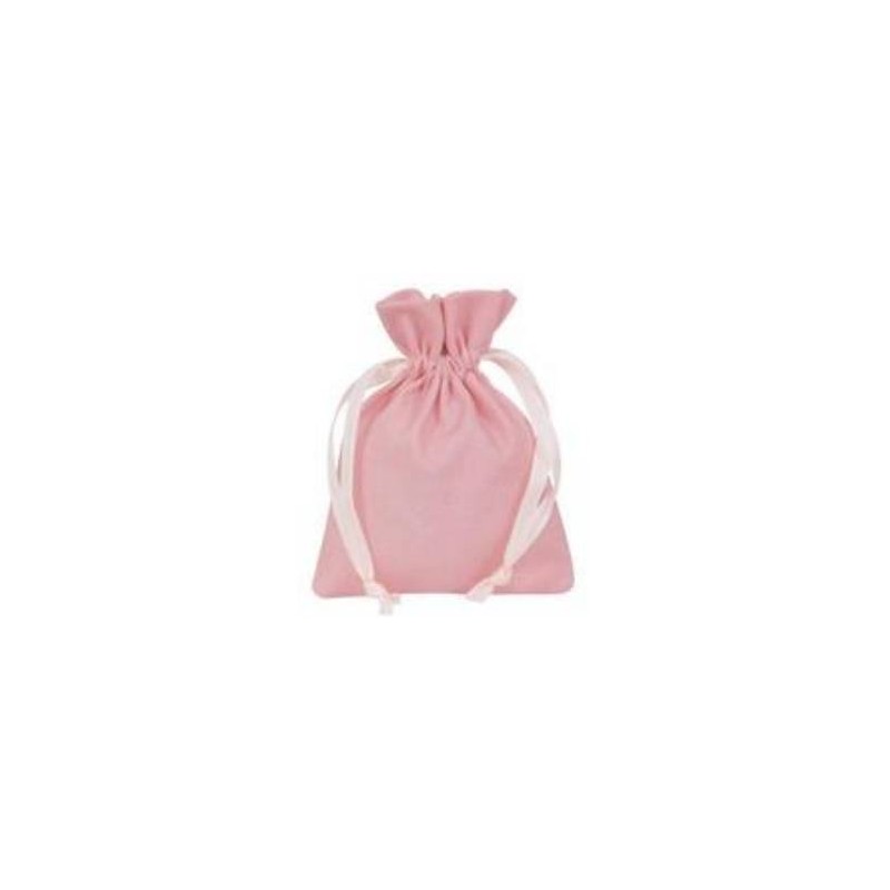 SACCHETTO  COTONE 9X12cm PINK 10pz