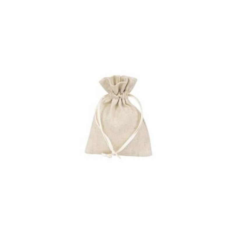 SACCHETTO  COTONE 9X12cm NATURAL 10pz