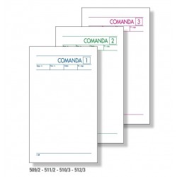 BLOCCO COMANDE 165x98mm 3COPIE 25fg BM 512/3