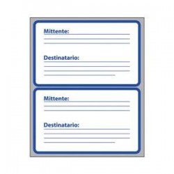 BUSTA ETICHETTE 1 MITTENTE-DESTINATARIO 20pz
