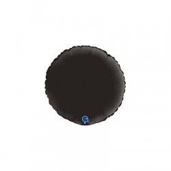 PALLONE MYLAR TONDO 18 45cm SATIN FUME' NERO