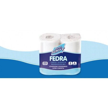 CARTA IGIENICA SOFFY FEDRA 4 ROTOLI SUPERCOMPATTA 1920STR
