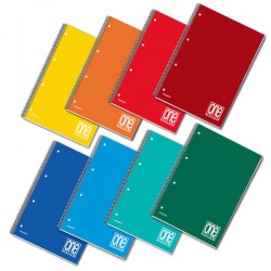 MAXI QUADERNO SPIRALE ONE COLOR FORATO 140fg 70gr 1 RIGO