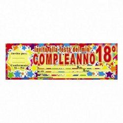 BLOCCHETTO INVITI 18 STARDUST 20pz