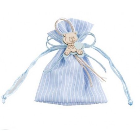 SACCHETTO RIGHE C/ORSETTO BOY H.11cm 12pz