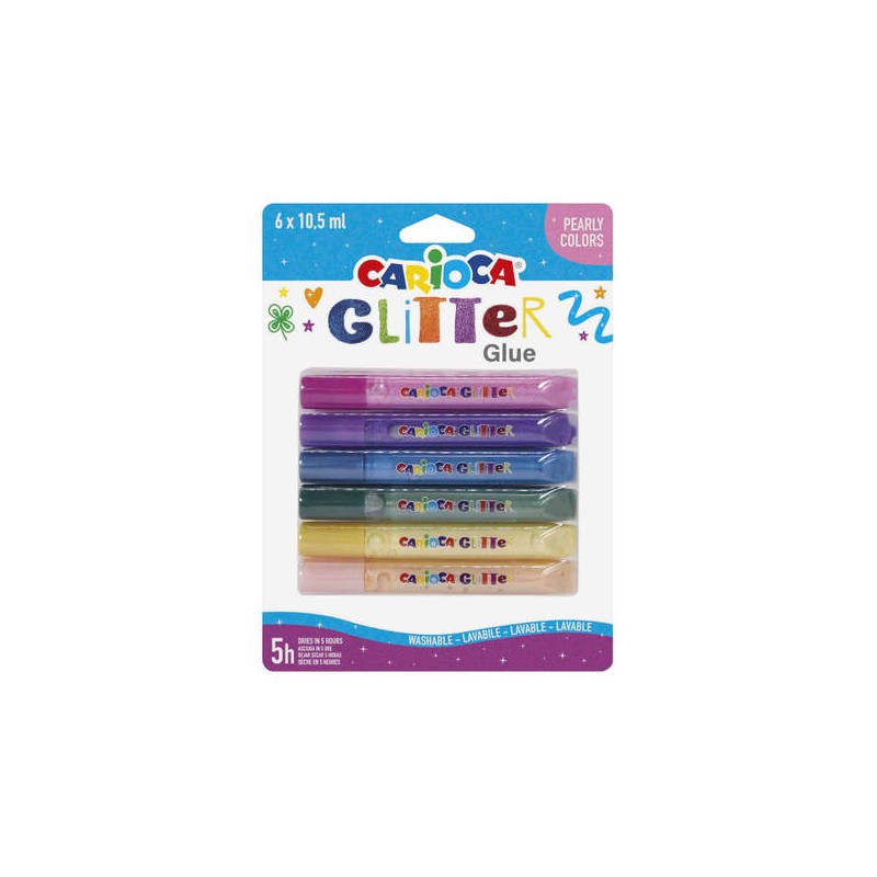 CARIOCA GLITTER GLUE PEARLY 6pz