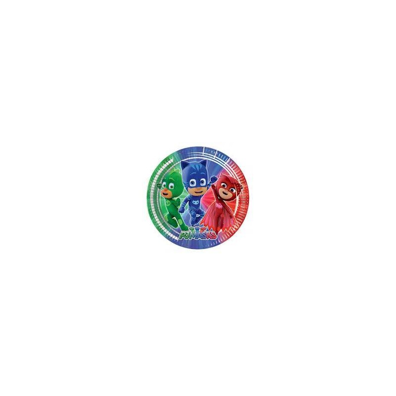PIATTI CARTA DESSERT ø20cm SUPER PIGIAMINI PJ MASKS 8pz