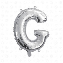 LETTERA G MYLAR SILVER 16 40cm