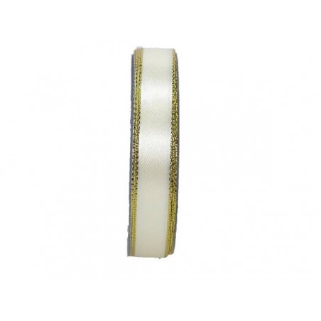 NASTRO DOUBLE BORDO ORO mm15x25mt 101-BIANCO