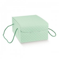 SCATOLA SEGRETO C/CORDINI 27x21x12cm MATELASSè VERDINO