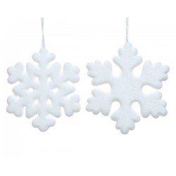 FIOCCO DI NEVE FOAM C/APPENDINO 20x20cm 2ass 1pz