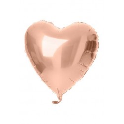 PALLONE MYLAR CUORE 18'' 45cm ROSE GOLD METAL