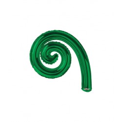 PALLONE MYLAR KURLY SPIRAL VERDE MINISHAPE 14 35cm