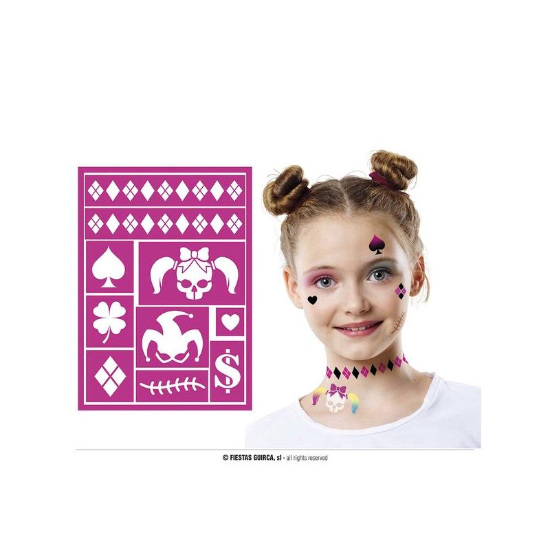 STENCIL PER TRUCCO BAMBINA 14x20cm JOKER