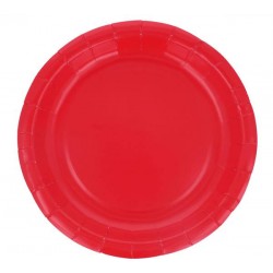 PIATTI PIANI CARTA BIODEGRADABILI 23cm ROSSO 15pz