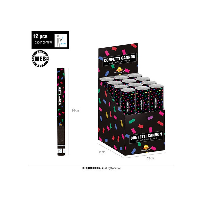 SPARA CORIANDOLI MULTICOLORE 60cm