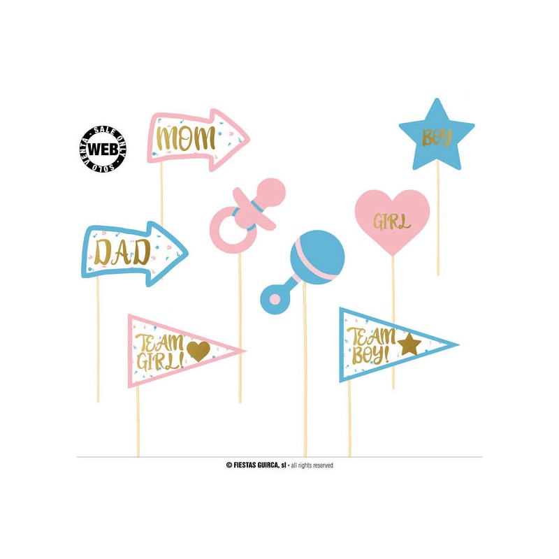 PHOTO BOOTH CON CORNICE IT'S A BOY/IT'S A GIRL