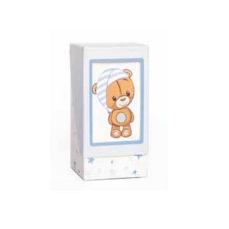 SCATOLA MON PETIT ORSO CELESTE 4x4x8,5cm 10pz