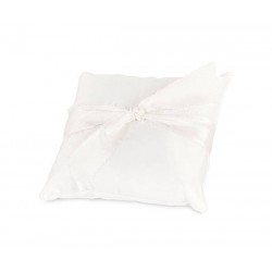 CUSCINO FEDI RASO AVORIO C/NODO 20x20cm