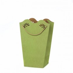 SHOPPER CARTA DAISY KRAFT 24x35+15x15cm 30-VERDE SALVIA