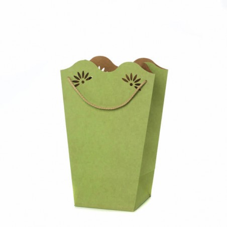 SHOPPER CARTA DAISY KRAFT 24x35+15x15cm 30-VERDE SALVIA