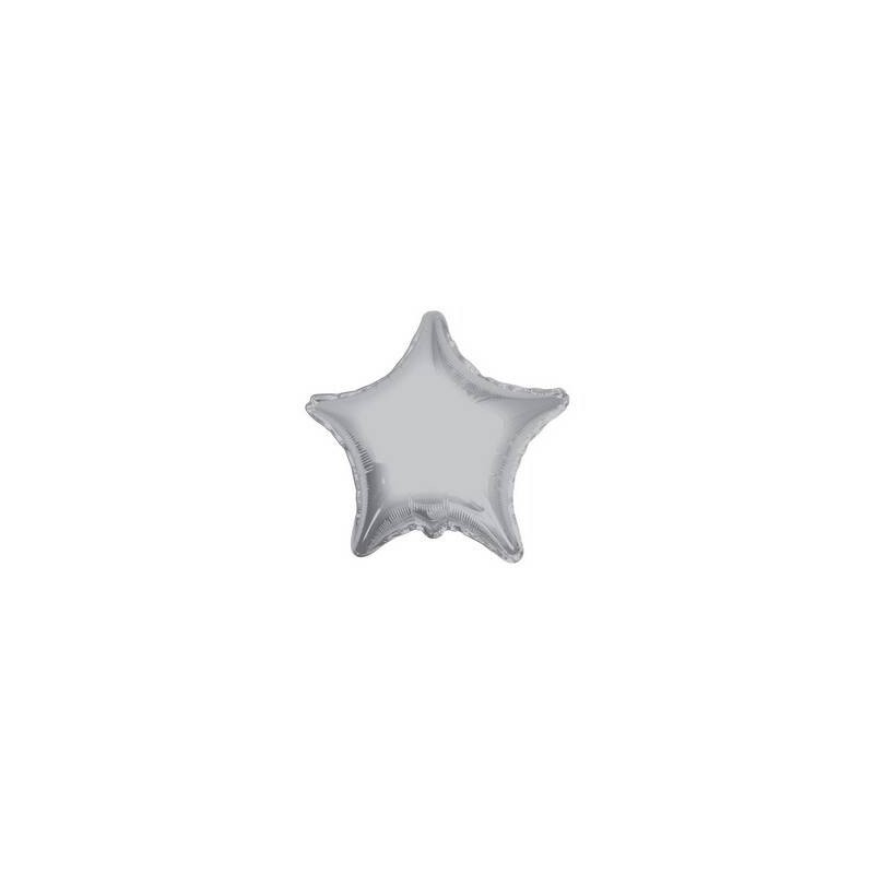 PALLONE MYLAR STELLA 18'' 45cm ARGENTO RC